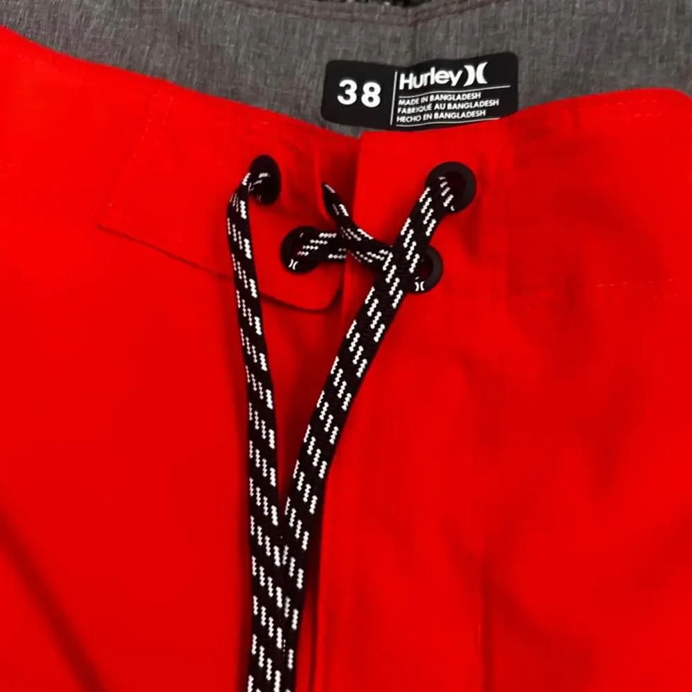 Mens red hurley board shorts